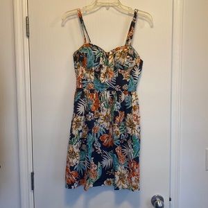 Navy and Pink floral sundress